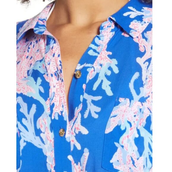 Lilly Pulitzer Natalie Shirtdress Swimsuit Cover-Up Size XS NWT - Picture 5 of 5